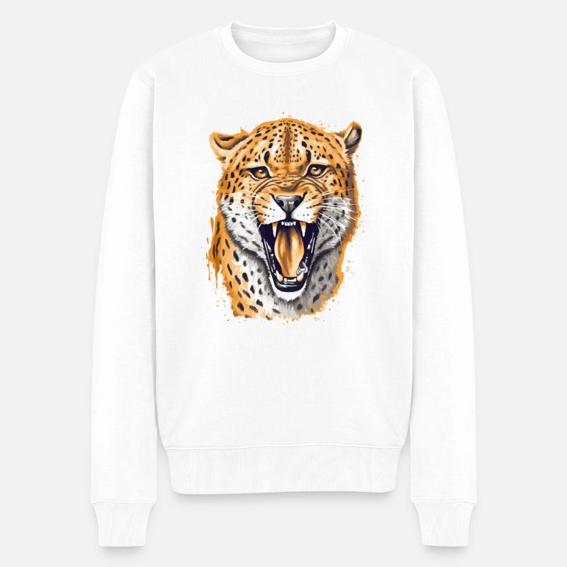 Gepard Guépard - Pull Premium bio Homme - blanc