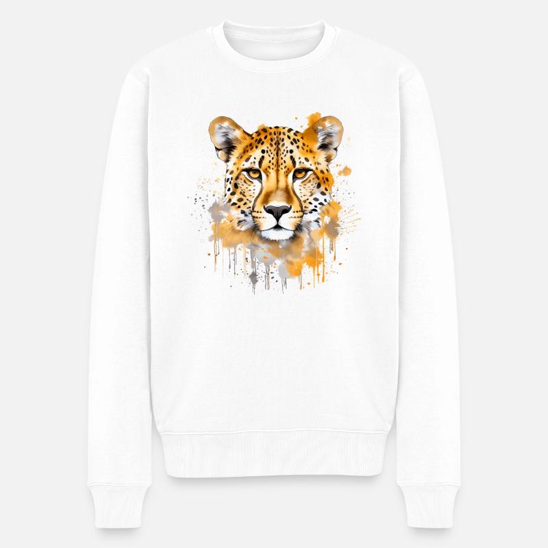 Gepard Guépard - Pull Premium bio Homme - blanc