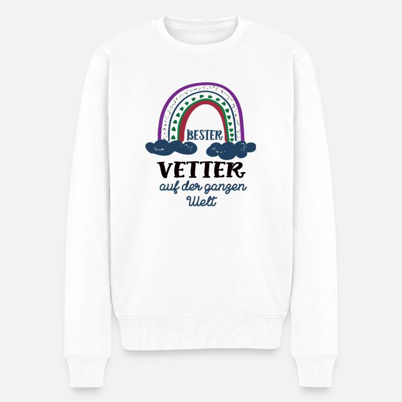 Vetter Cousin Vettern - Männer Premium Bio Pullover - Weiß