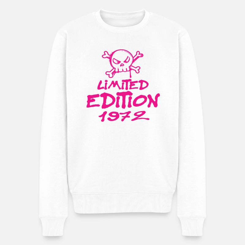 Edition Limitée 1972 Anniversaire Né 1972 - Pull Premium bio Homme - blanc