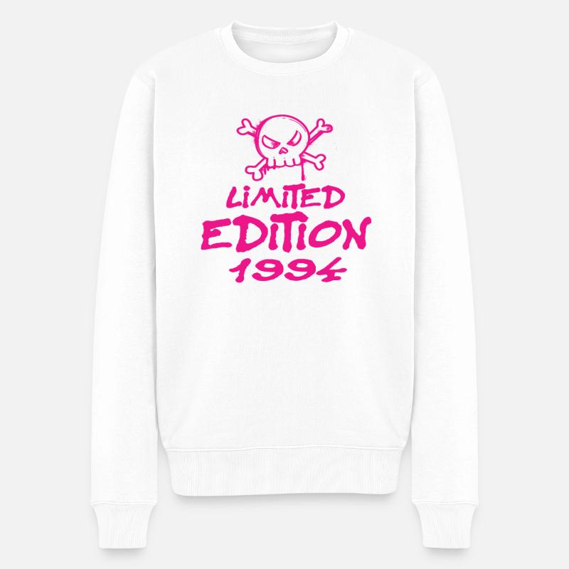 Limited Edition 1994 Geburtstag 1994 Geboren - Männer Premium Bio Pullover - Weiß