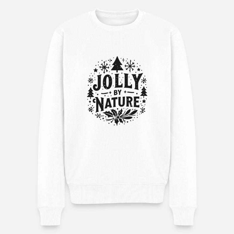 Jovial de nature - Pull Premium bio Homme - blanc