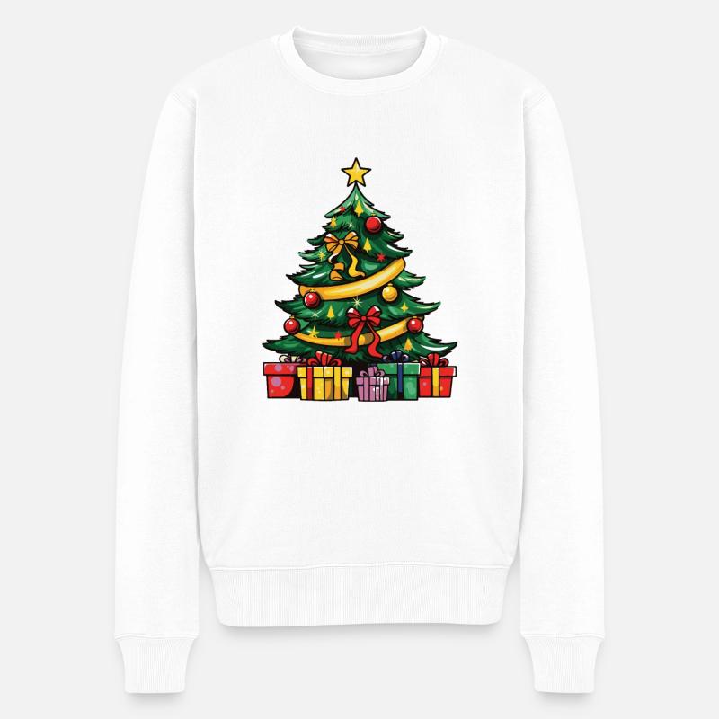Sapin Noël - Pull Premium bio Homme - blanc