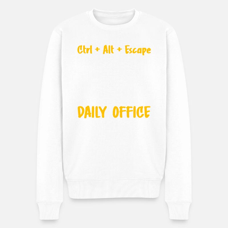 Büro Humor - Männer Premium Bio Pullover - Weiß