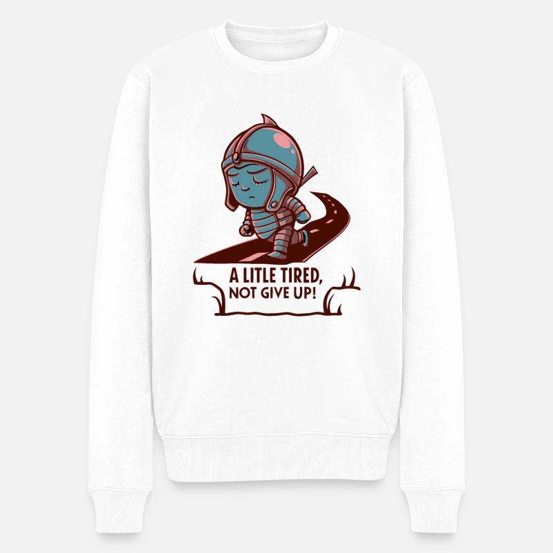 FATIGUÉ - Pull Premium bio Homme - blanc