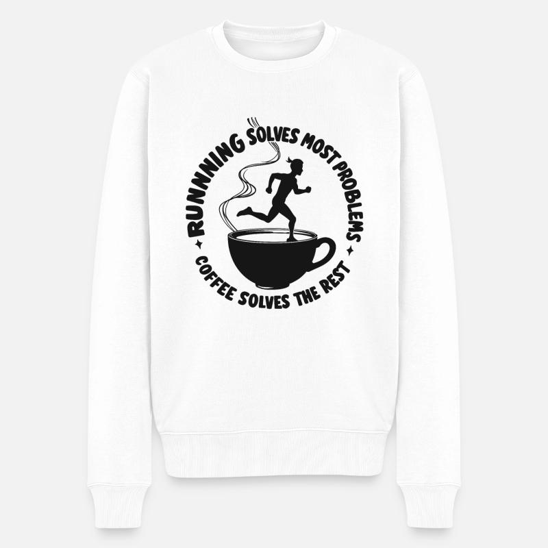 LÖSEN - Männer Premium Bio Pullover - Weiß