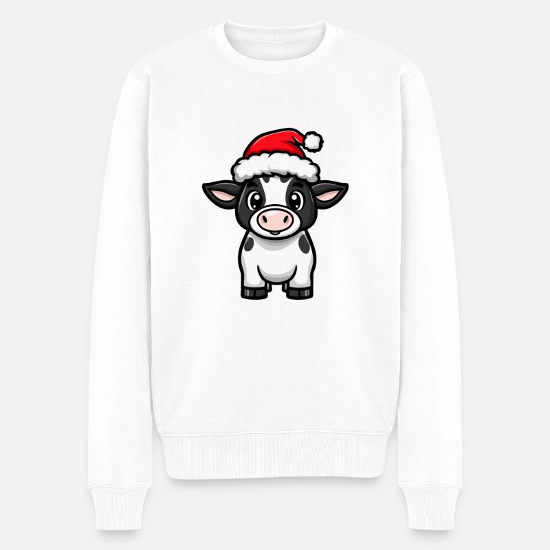 Noël de vache - Pull Premium bio Homme - blanc