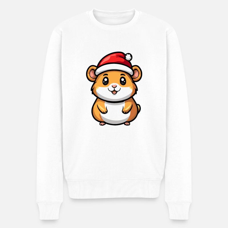 Noël hamster - Pull Premium bio Homme - blanc