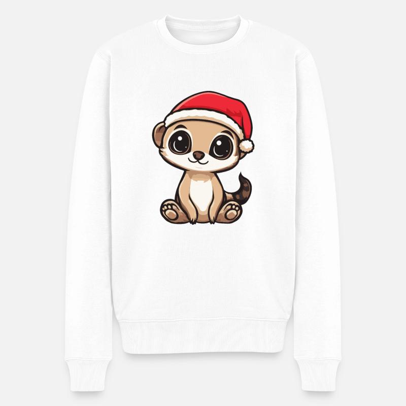 Suricate Noël - Pull Premium bio Homme - blanc