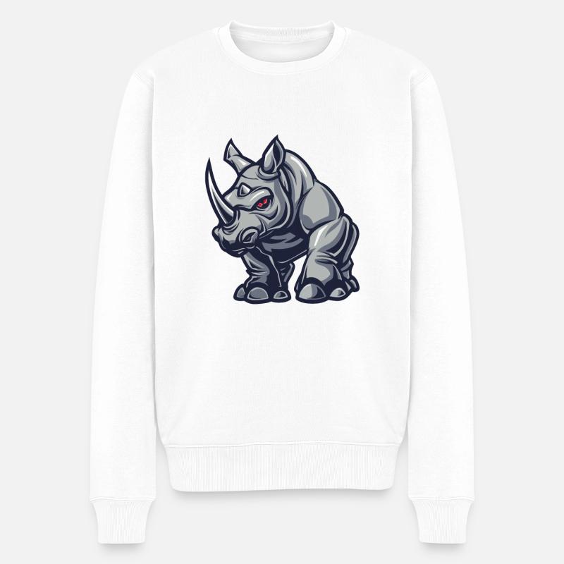Bande dessinée Rhino - Pull Premium bio Homme - blanc