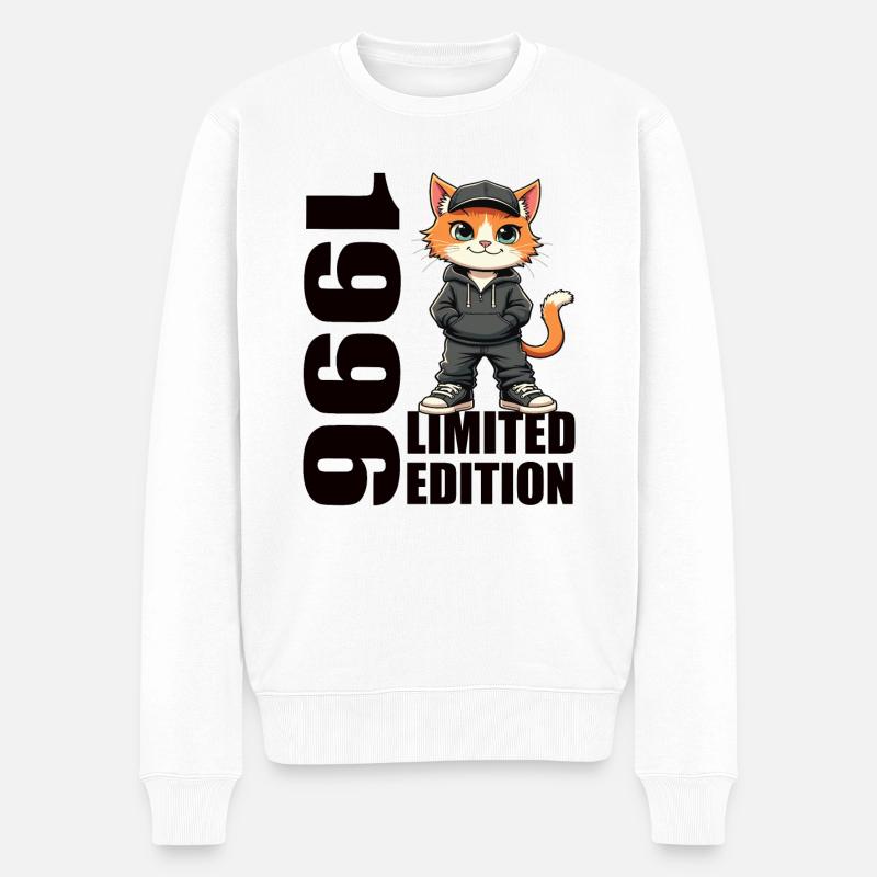 Limited Edition 1996 Geburtstag 1996 Geboren - Männer Premium Bio Pullover - Weiß
