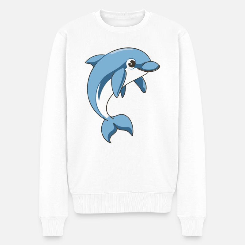 DAUPHINS - Pull Premium bio Homme - blanc