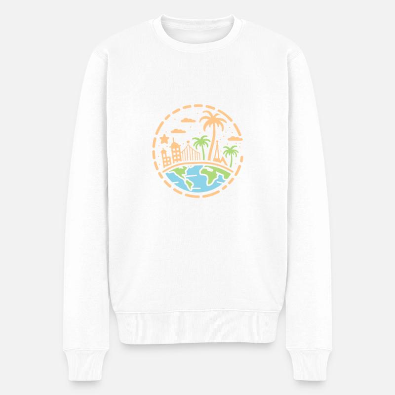 Reise Humor Urlaub - Männer Premium Bio Pullover - Weiß