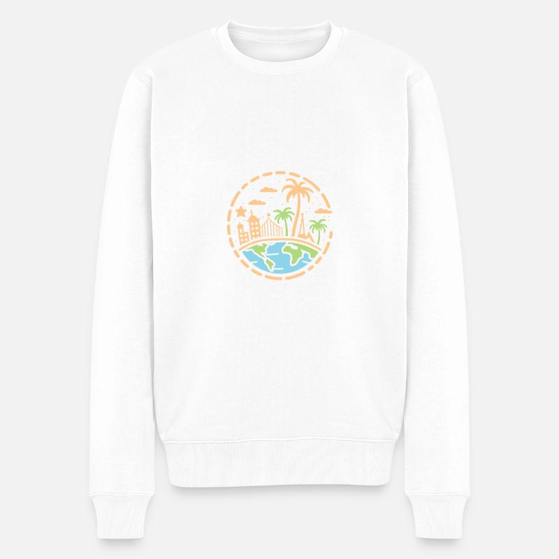 Voyage Humour vacances - Pull Premium bio Homme - blanc