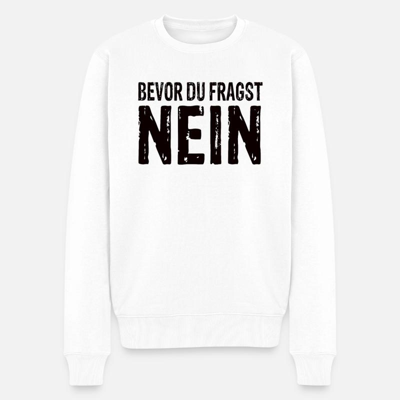 Funny No Motif - Tenue drôle - Pull Premium bio Homme - blanc