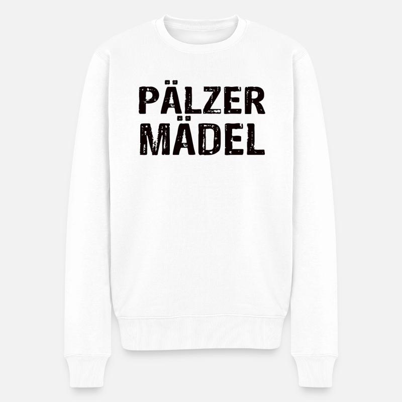 Pälzer Mädel - Männer Premium Bio Pullover - Weiß