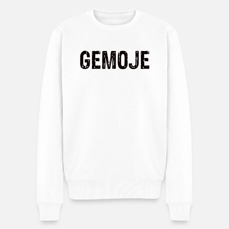 Gemoje - Männer Premium Bio Pullover - Weiß
