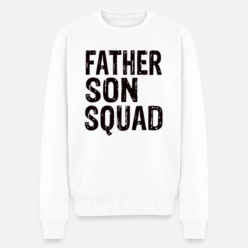 Father Son Squad - Männer Premium Bio Pullover - Weiß