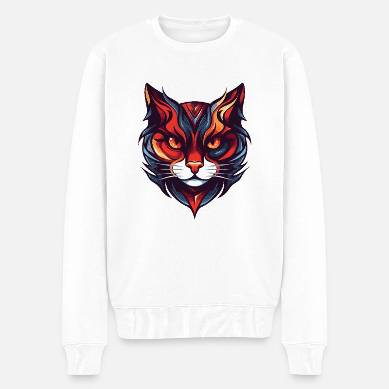 Portrait de chat - Pull Premium bio Homme - blanc