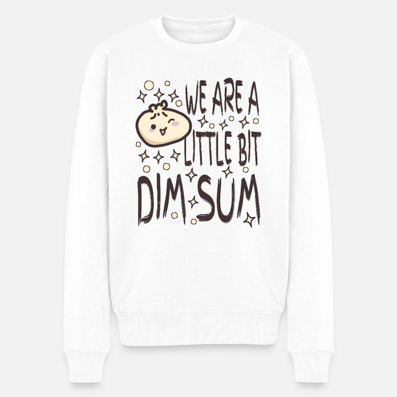 Ein bisschen Dim Sum - Männer Premium Bio Pullover - Weiß