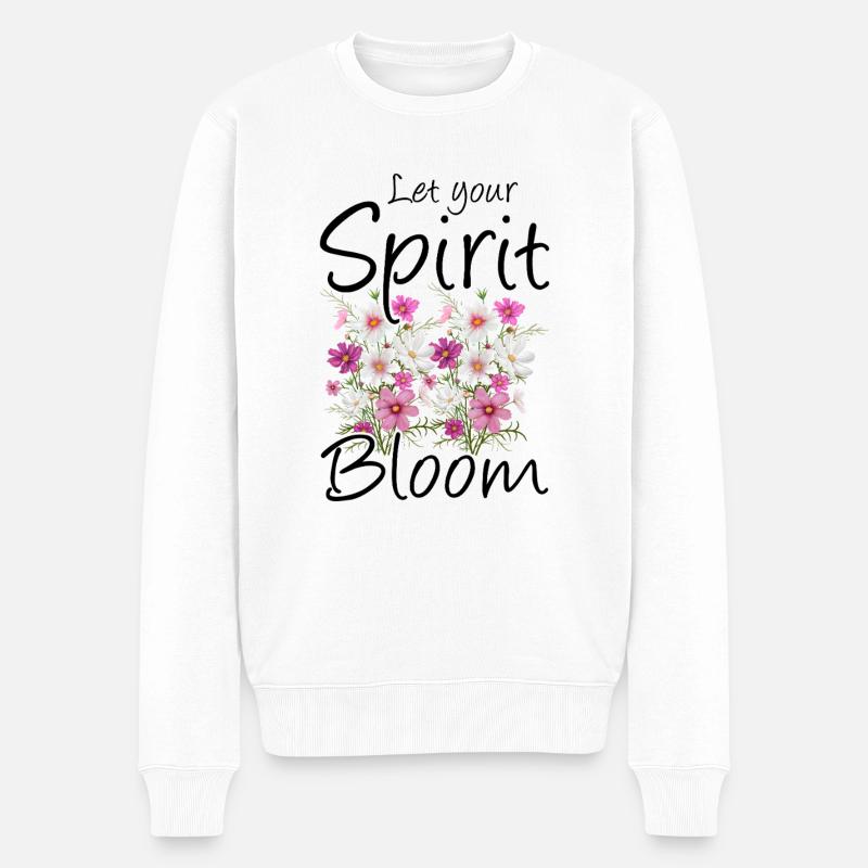Fleurs sauvages Fleurs - Pull Premium bio Homme - blanc