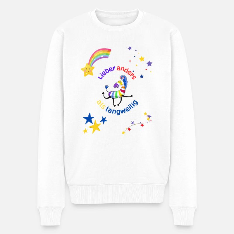 Lieber anders - Männer Premium Bio Pullover - Weiß