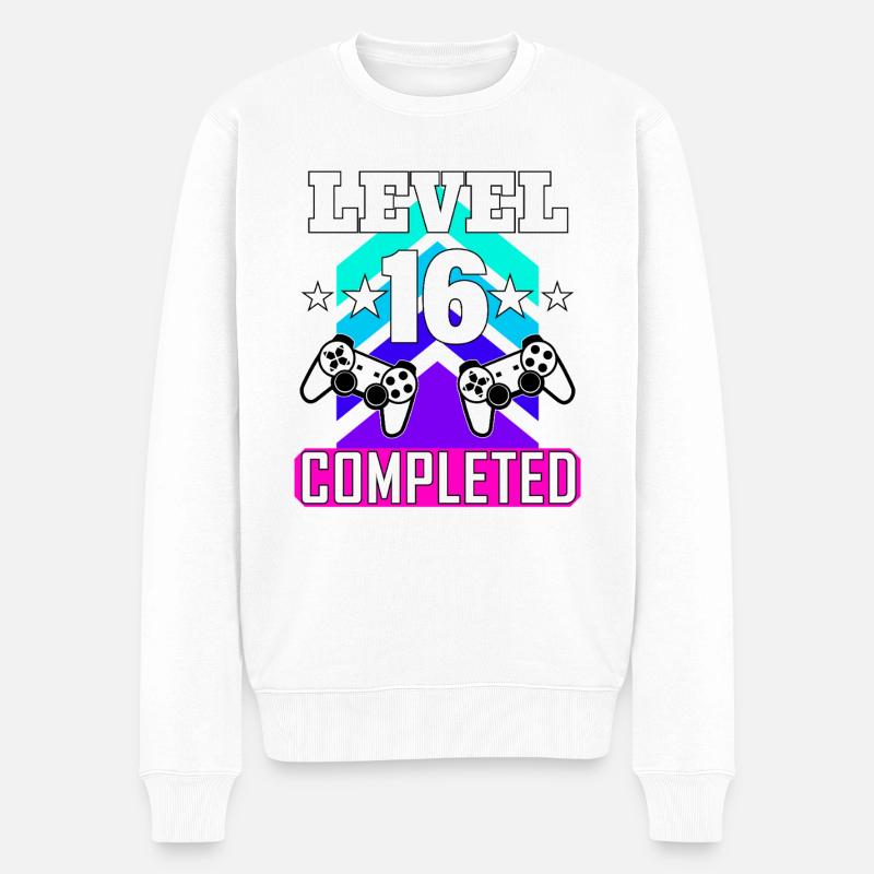 16 Anniversaire - Pull Premium bio Homme - blanc