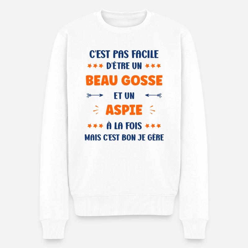 Aspie - Pull Premium bio Homme - blanc