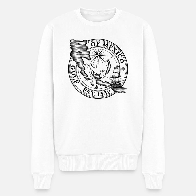 Gulf Of Mexico - Männer Premium Bio Pullover - Weiß
