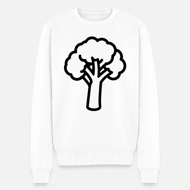 Brokkoli - Männer Premium Bio Pullover - Weiß