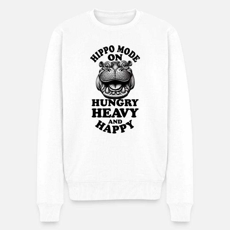 Hippopotame - Pull Premium bio Homme - blanc