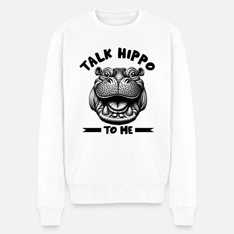 Hippopotame - Pull Premium bio Homme - blanc