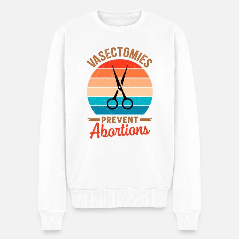 Vasektomie - Männer Premium Bio Pullover - Weiß