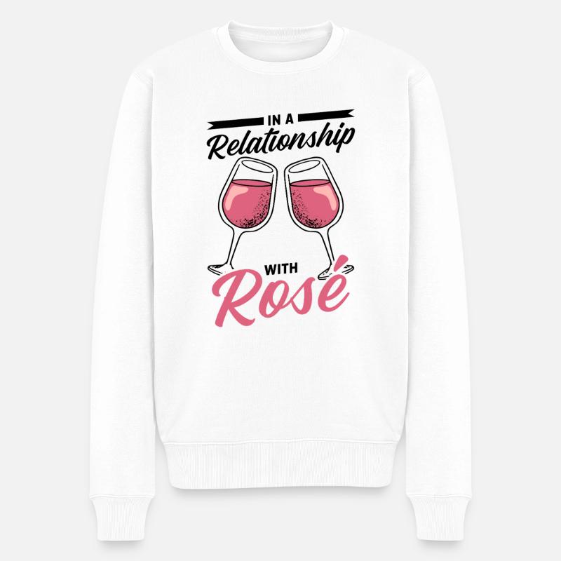 Vin Rosé - Pull Premium bio Homme - blanc