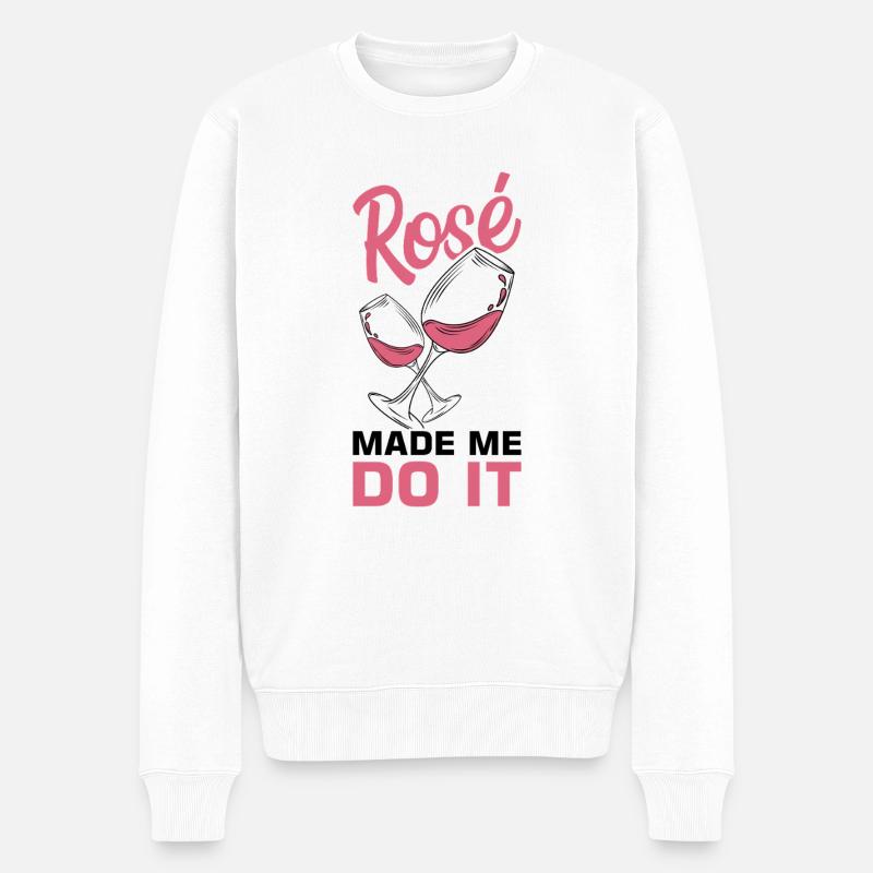 Vin Rosé - Pull Premium bio Homme - blanc