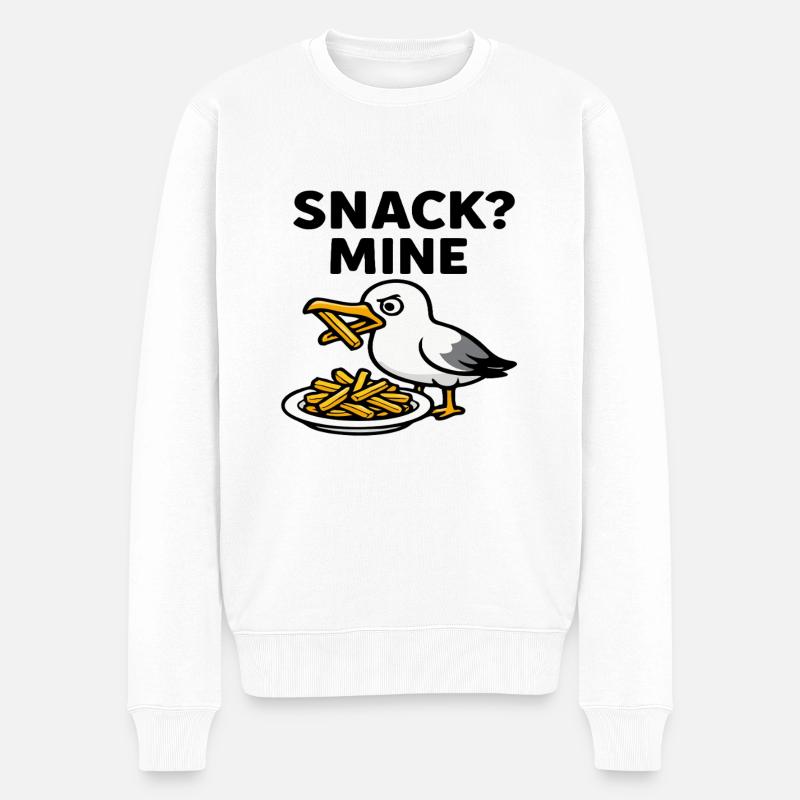 Mouette « SNACK MINE » - Pull Premium bio Homme - blanc