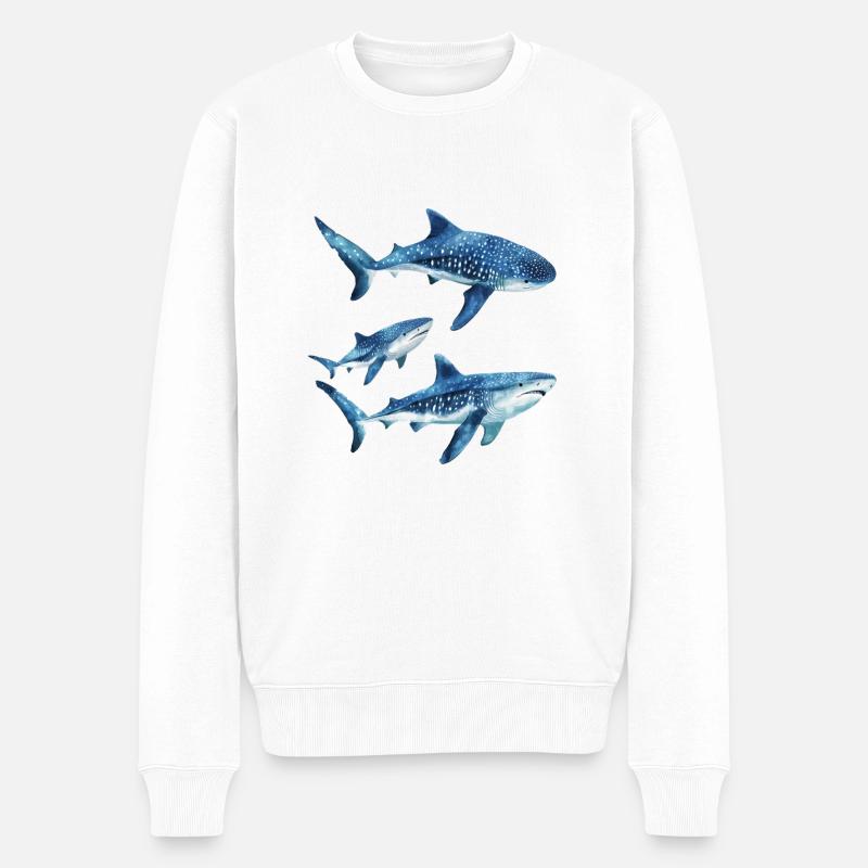 Baleine - Pull Premium bio Homme - blanc