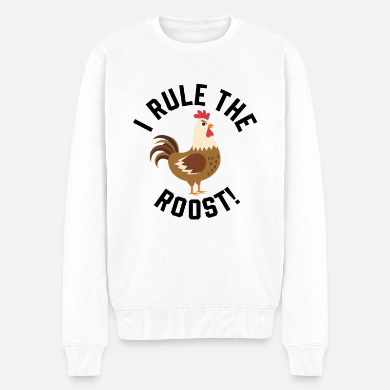 Poulets Poulets - Pull Premium bio Homme - blanc