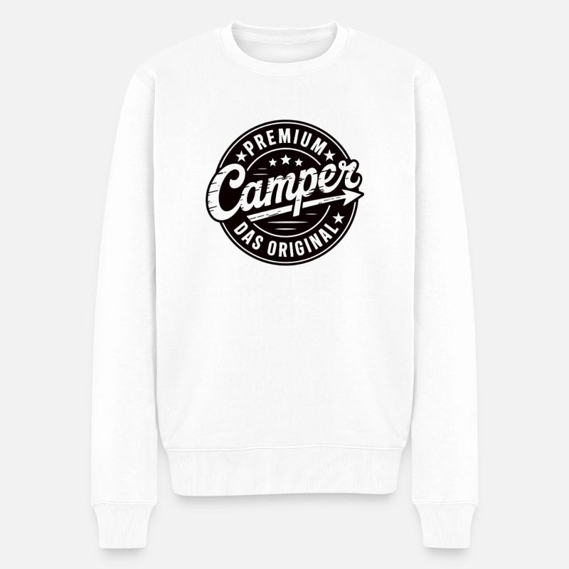 Premium Camper - Männer Premium Bio Pullover - Weiß