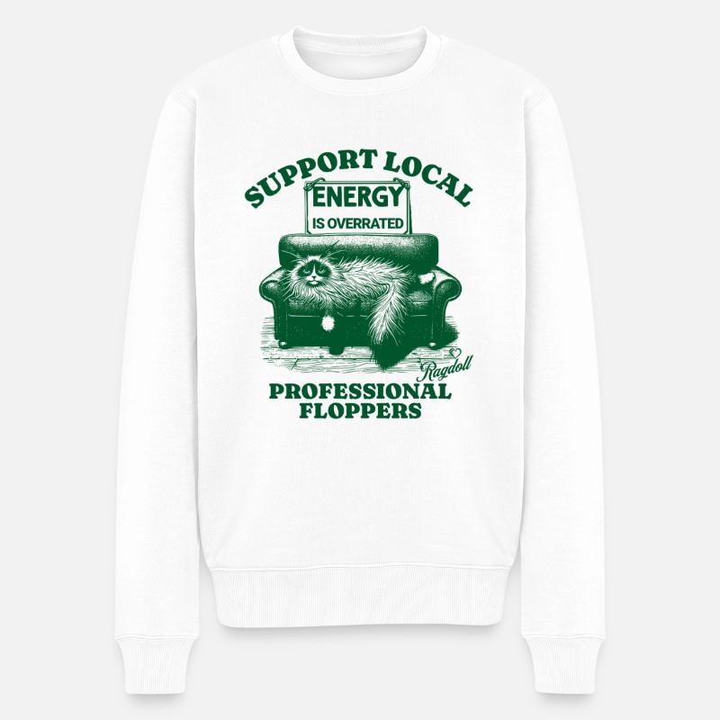 Soutien aux chats Local Ragdoll - Pull Premium bio Homme - blanc