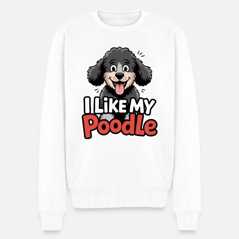 J’aime mon Caniche Hundeliebe - Pull Premium bio Homme - blanc
