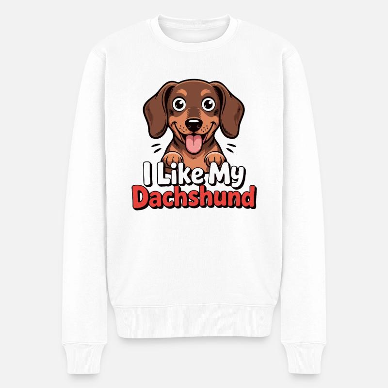 J’aime mon Chien Teckel Love - Pull Premium bio Homme - blanc