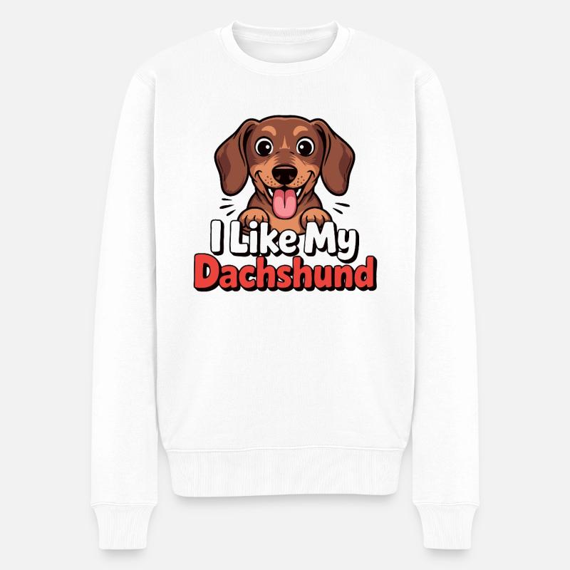 J’aime mon Chien Teckel Love - Pull Premium bio Homme - blanc