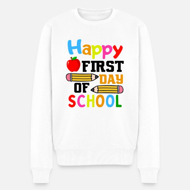 Rerst School Day Design Drôle - Pull Premium bio Homme - blanc
