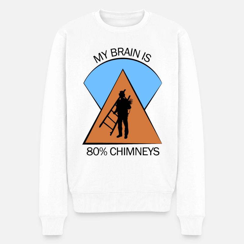 Schornsteinfeger Schlotfeger - Männer Premium Bio Pullover - Weiß