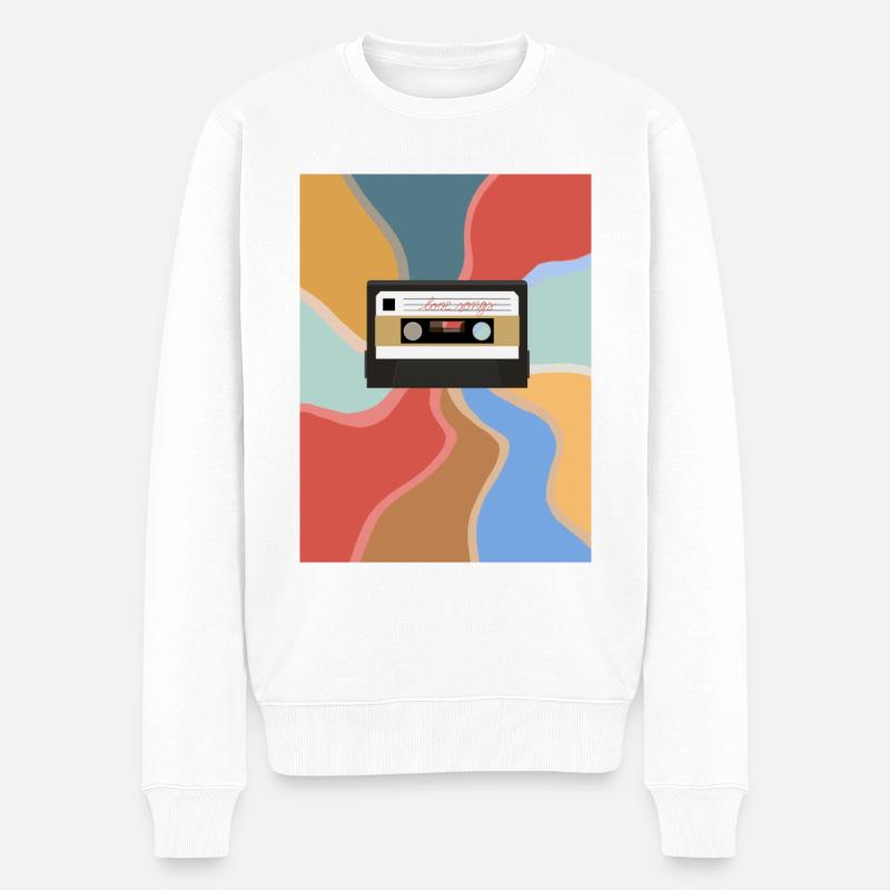 Cassette rétro - Pull Premium bio Homme - blanc