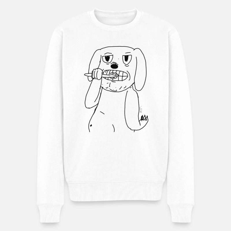 Na und? - Männer Premium Bio Pullover - Weiß