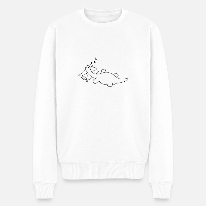 Dino dormant - Pull Premium bio Homme - blanc