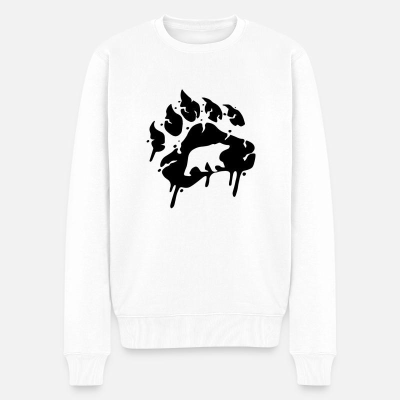 Papa Bear Man Myth Legend Vatertag Geschenk - Männer Premium Bio Pullover - Weiß