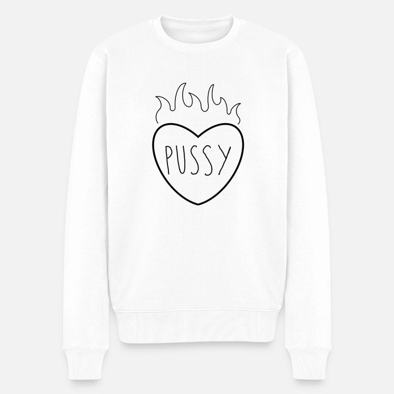 Show some love - Männer Premium Bio Pullover - Weiß